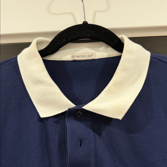 Moncler Navy Polo with White Accents - Picture 5 of 5